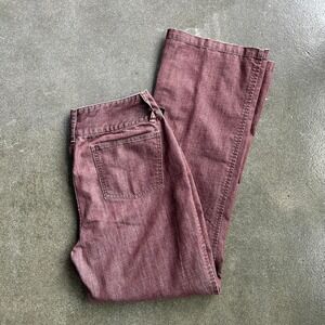 Vintage 90s Jeanology Collection Size 10 31x30 Flared Burgundy Jean Pants